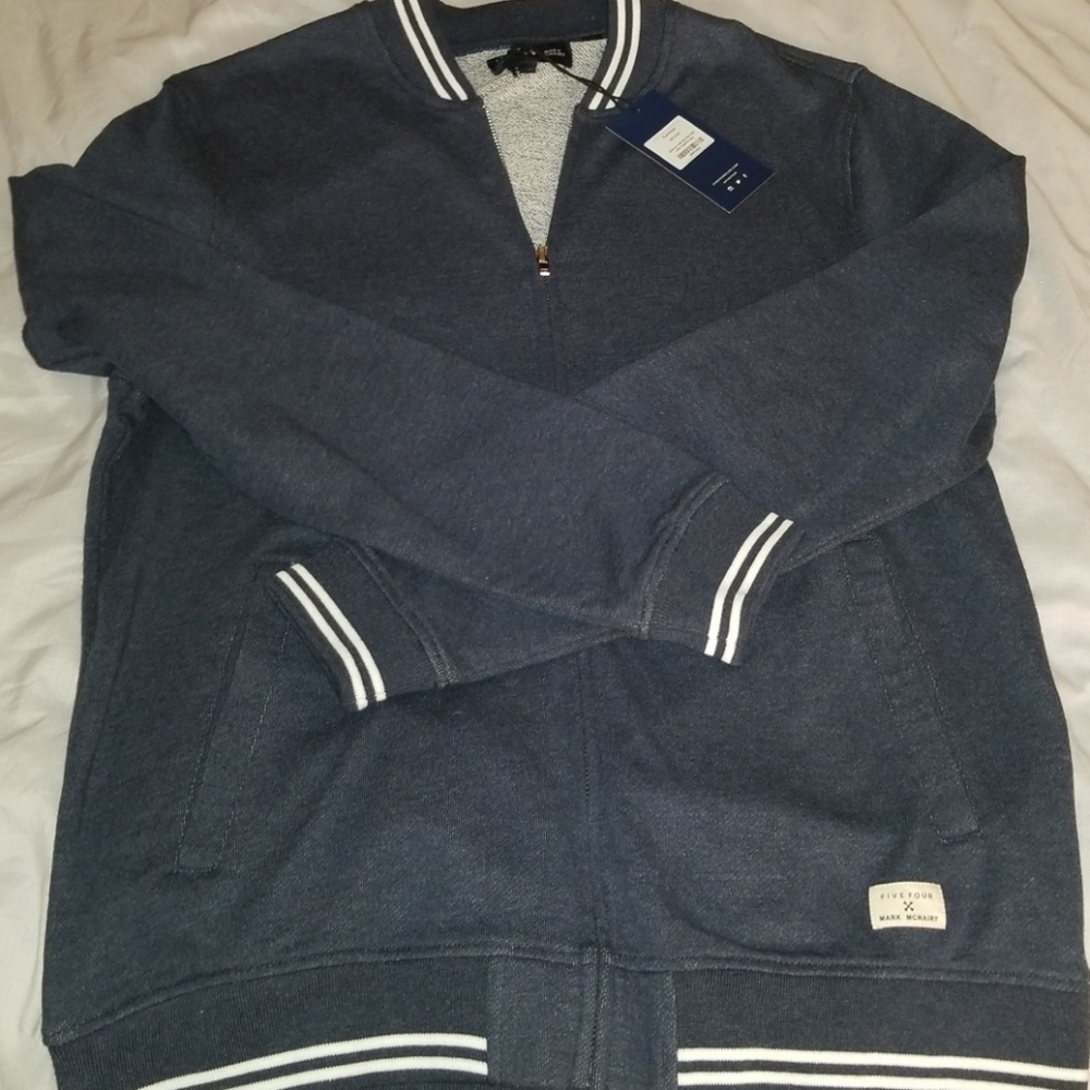 Mens Navy Zip Up Sz M